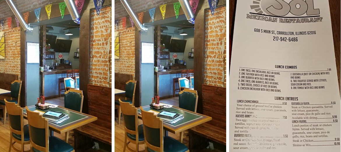 Sol Mexican Restaurant Menu